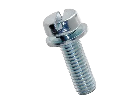 Product image of Slotted cheese head assembled screws with captive flat washer DIN 6902 A