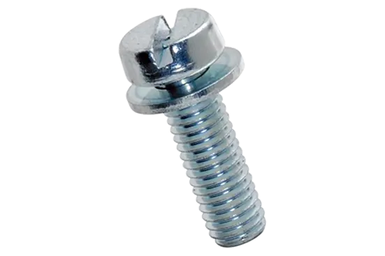 BN 374 | Slotted cheese head assembled screws with captive flat washer DIN 6902 A
