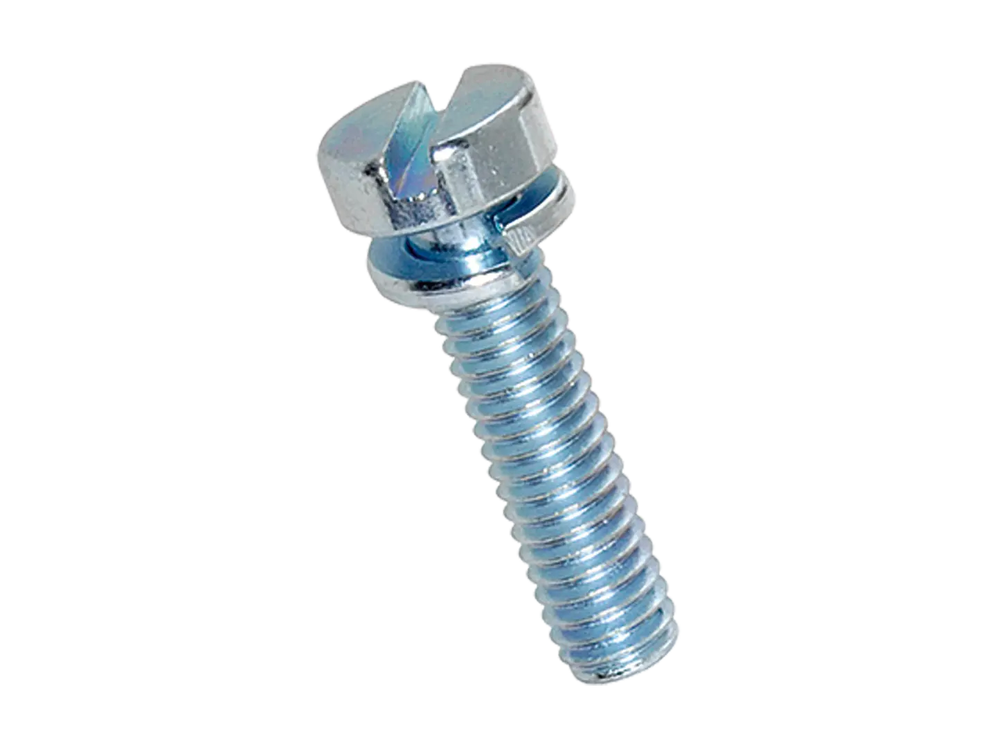 BN 375 | Slotted cheese head assembled screws with captive spring lock washer ~DIN 127 B