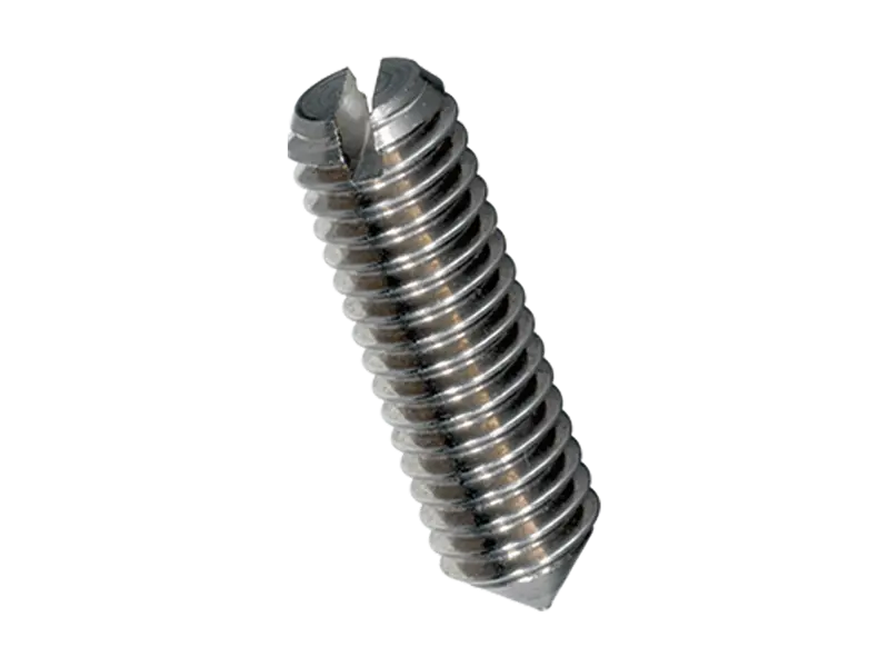Product image of Slotted set screws with cone point