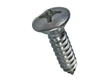 Product image of Phillips oval countersunk head tapping screws form H, with cone end type C