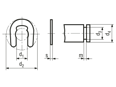 Technical drawing with dimensions of Benzing CI 557 - U-Clips