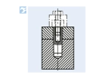 Assembly illustration for Taper pins with internal thread unhardened, ground