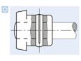 Functional principle of Grooved pins full length parallel grooved with pilot end