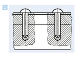 Functional principle of Round head grooved pins