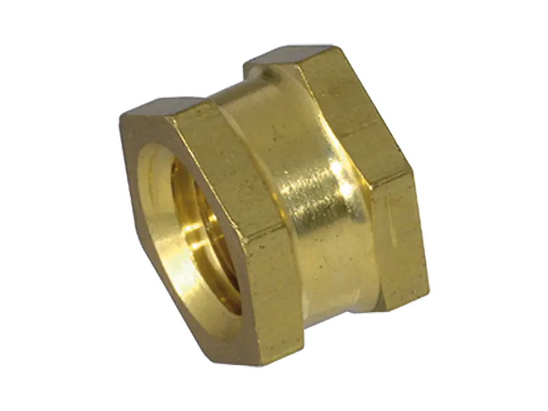 Product image of A - Threaded inserts for insertion form A hexagonal without shoulder, with through hole thread, for thermoplastics and thermosets