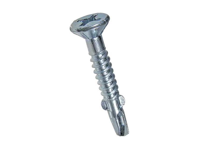Product image of Phillips flat countersunk head self-drilling screws form H, with ribs and wings