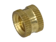 Product image of B - Threaded inserts for insertion form B knurled without shoulder, with through hole thread, for thermoplastics and thermosets