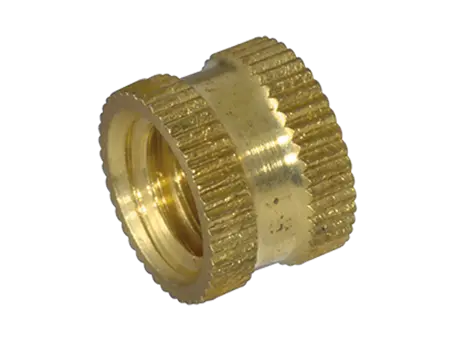 Product image of B - Threaded inserts for insertion form B knurled without shoulder, with through hole thread, for thermoplastics and thermosets