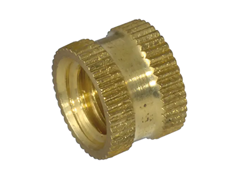 Product image of B - Threaded inserts for insertion form B knurled without shoulder, with through hole thread, for thermoplastics and thermosets