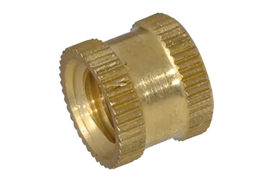 BN 1040 | Threaded inserts for insertion form F knurled without shoulder, with threaded blind hole, for thermoplastics and thermosets