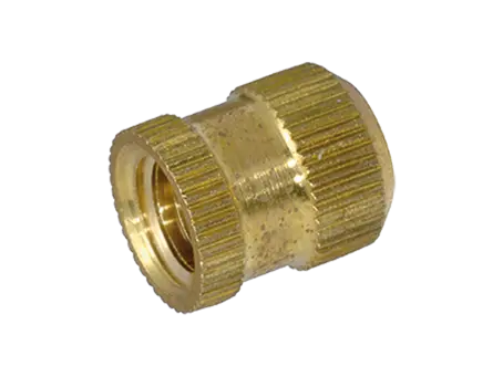 Product image of Q - Threaded inserts for insertion form Q knurled without shoulder, with threaded blind hole, for thermoplastics and thermosets