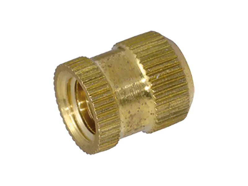 Product image of Q - Threaded inserts for insertion form Q knurled without shoulder, with threaded blind hole, for thermoplastics and thermosets
