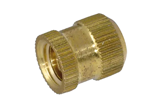BN 1044 | Threaded inserts for insertion form Q knurled without shoulder, with threaded blind hole, for thermoplastics and thermosets