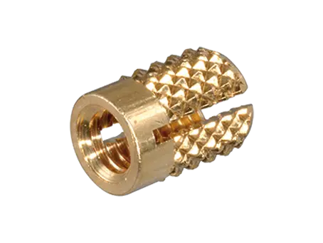 Product image of BancLok® R 841 - Press-in threaded inserts with expansion anchoring without head, with cross knurling, for thermosets