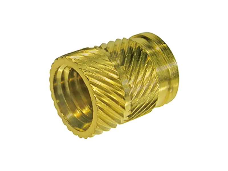 Product image of Threaded inserts for hot or ultrasound embedding without head, opposed helical knurl, for thermoplastics