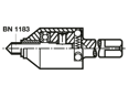 带尺寸的技术图：Ensat® 620 - 螺纹主轴 用于 620 型安装工具