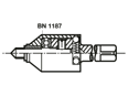 Technical drawing with dimensions of Ensat® 620 - Ball thrust bearing for installation tools  type 620