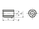 带尺寸的技术图：Ensat® 3F 305