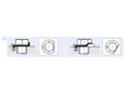 Assembly illustration for Tab washers with nose