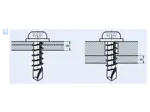 Assembly illustration for ecosyn® MRX SOS - Octagon (8 Lobe) pan head self-drilling screws with flange