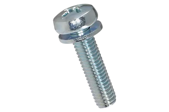 BN 1719 | Phillips pan head assembled (SEMs) screws form H, with captive flat washer DIN 6902 A