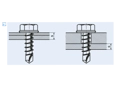 Assembly illustration for ecosyn® drill K - Hex head self-drilling screws