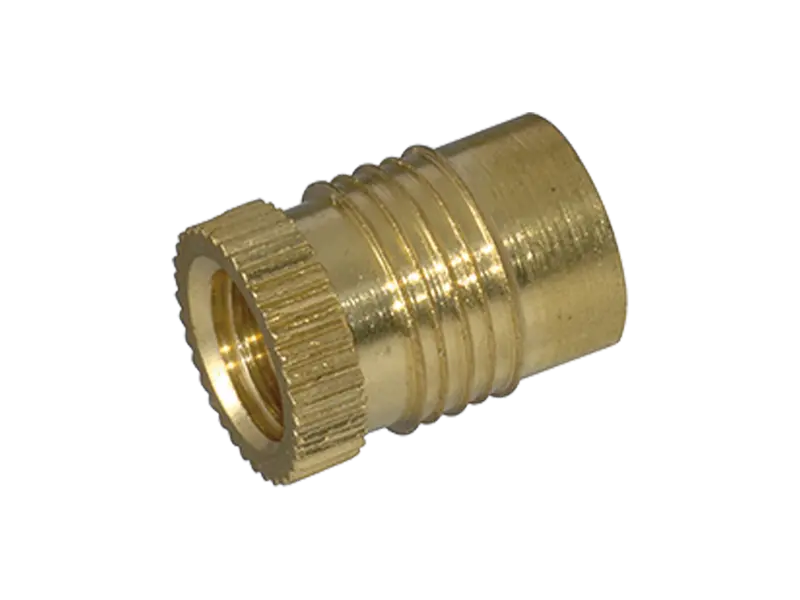 Product image of Press-in threaded inserts without head, with straight knurled head, for thermoplastics
