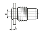 Technical drawing with dimensions of POP® - Nosepieces for rivet- and setting tools