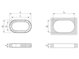 带尺寸的技术图：FASTEKS® FCL 3 - 压缩限制器 用于压入和模入，椭圆形，无头