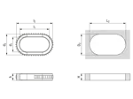 带尺寸的技术图：FASTEKS® FCL 3 - 压缩限制器 用于压入和模入，椭圆形，无头