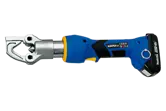 Battery powered hydraulic tool and accessories for contact parts