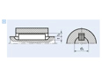 Functional principle of Parallel keys deep pattern, face side domed