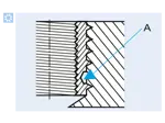 Functional principle of Ensat® SBS 337/338 - Self-cutting thread inserts with chip reservoir, for light metals, thermoplastics and thermoset plastics