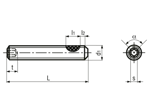 Technical drawing with dimensions of 
