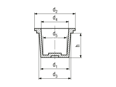 Technical drawing with dimensions of Protection plugs