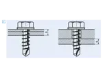 Assembly illustration for ecosyn® MRX KHS - Hex head self-drilling screws with sealing washer