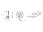 带尺寸的技术图：PEM® A4 - 压铆螺母 移动, 用于金属材质