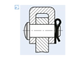 Assembly illustration for Circlips for shafts with groove