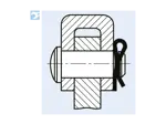 Assembly illustration for Circlips for shafts with groove