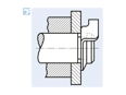 Assembly illustration for STS - Circlips for shafts with groove