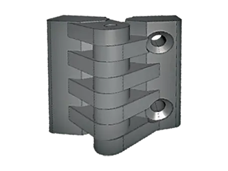 Product image of ELESA® CFA-B-SH - Hinges with brass boss nickel plated and pass-through holes for countersunk head screws