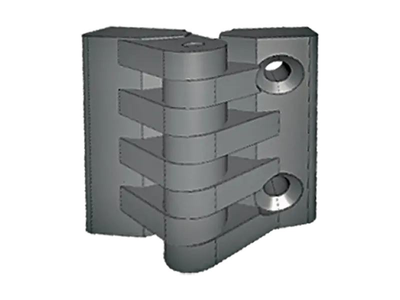 Product image of ELESA® CFA-B-SH - Hinges with brass boss nickel plated and pass-through holes for countersunk head screws