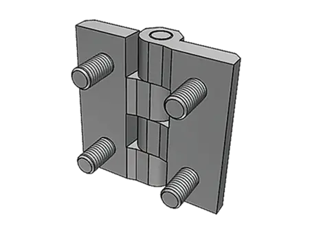 Product image of ELESA® CFM-p - Hinges with threaded studs, steel nickel plated