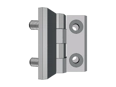 Product image of ELESA® CFM-p-SH - Hinges with threaded studs, steel nickel plated and pass-through holes for countersunk head screws