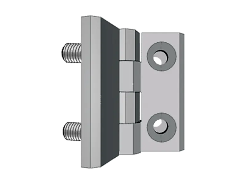 Product image of ELESA® CFM-p-SH - Hinges with threaded studs, steel nickel plated and pass-through holes for countersunk head screws
