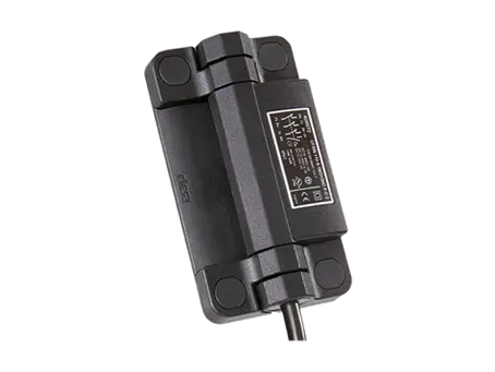产品图片：ELESA® CFSW-F-C - 含内置安全开关的铰链 2 米或 5 米电缆，下方 8 导线输出端