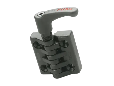 Product image of ELESA® CFA-ERS - Hinges with friction brake with pass-through holes for countersunk head screws