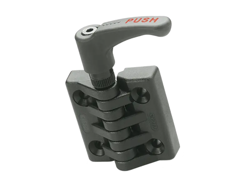 Product image of ELESA® CFA-ERS - Hinges with friction brake with pass-through holes for countersunk head screws