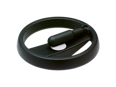 产品图片：ELESA® VRTP+IR - 二轮辐手轮 带折叠手柄,氧化发黑的钢质轮毂